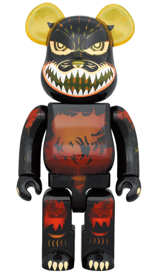 BE@RBRICK ゴジラ VS デストロイア版ゴジラ (メルトダウン：クリアイエローVer.) 400％ collectible