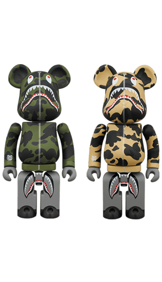 1ST CAMO SHARK BE@RBRICK 超合金 GREEN／YELLOW collectible