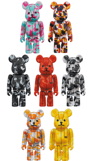 A BATHING APE(R) 28TH ANNIVERSARY BE@RBRICK BAPE CAMO #3 collectible