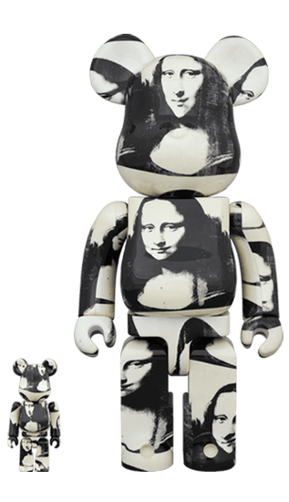 BE@RBRICK ANDY WARHOL "Double Mona Lisa" 100％ & 400％ collectible