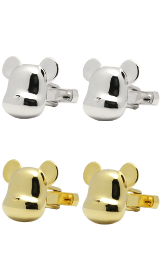 JAM HOME MADE BE@RBRICK FACE CUFFLINKS collectible