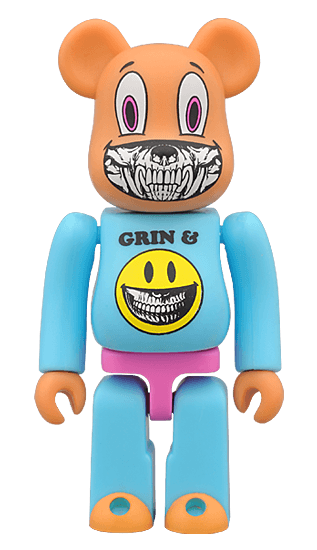 Zac Pac x Ron English “Grin and Bear It” BE@RBRICK collectible