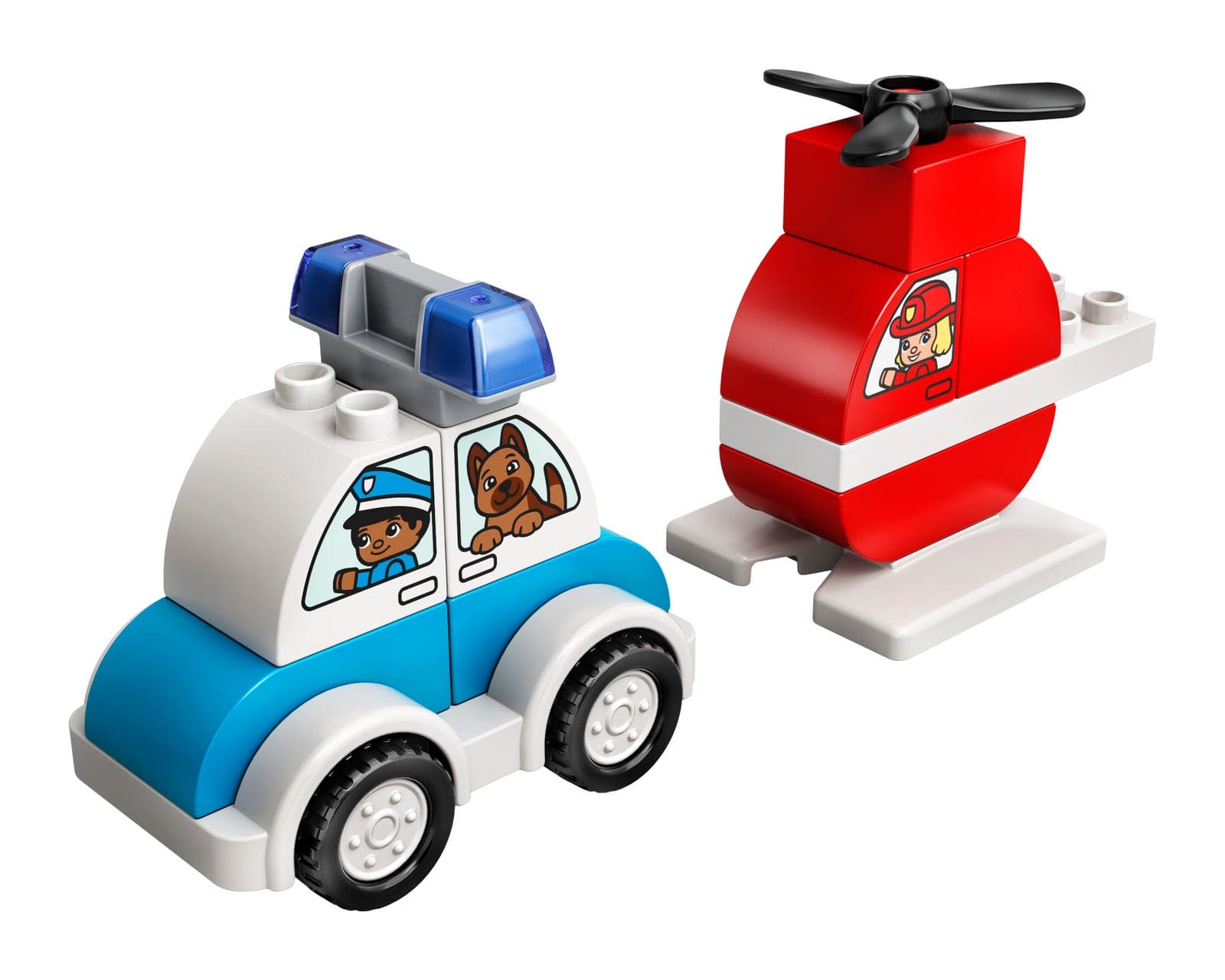 Fire Helicopter & Police Car collectible