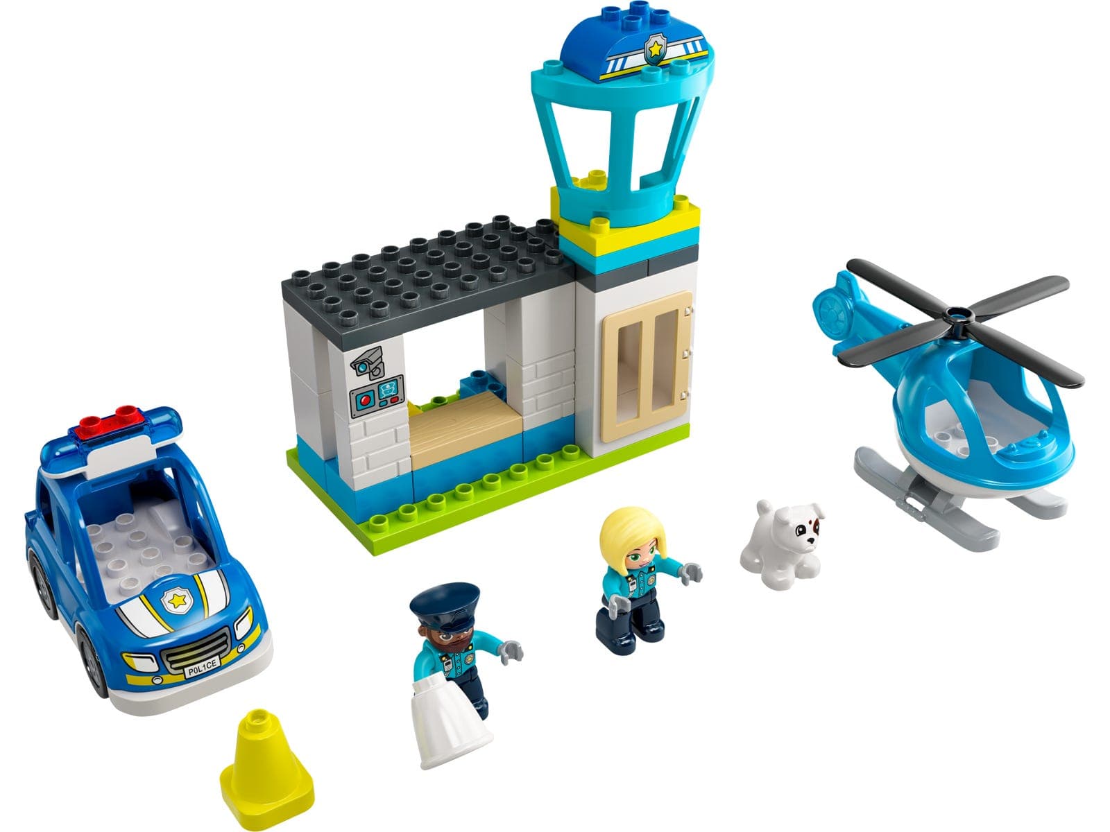 Police Station & Helicopter collectible