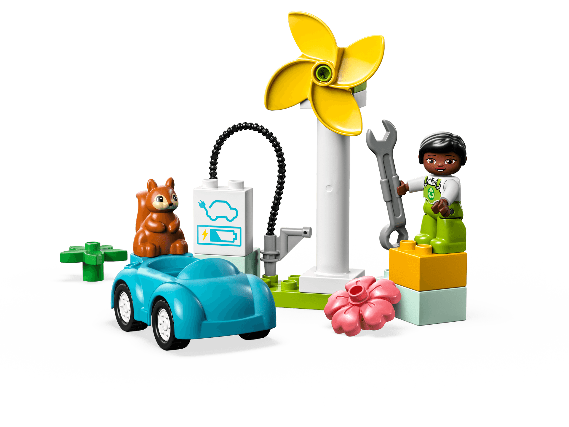 Wind Turbine and Electric Car collectible