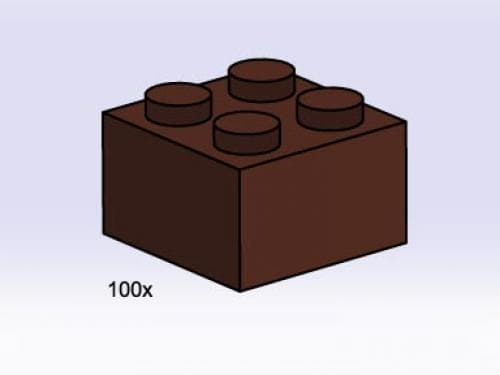 2 x 2 Brown Bricks collectible