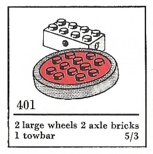 Large Wheels with Axles (The Building Toy) collectible