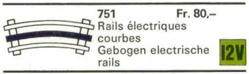8 Curved 12V Conducting Rails collectible