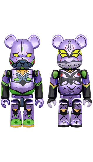 BE@RBRICK エヴァンゲリオン 初号機(新塗装メッキ版)& エヴァンゲリオン 第13号機(新塗装メッキ版) 2PCS SET collectible