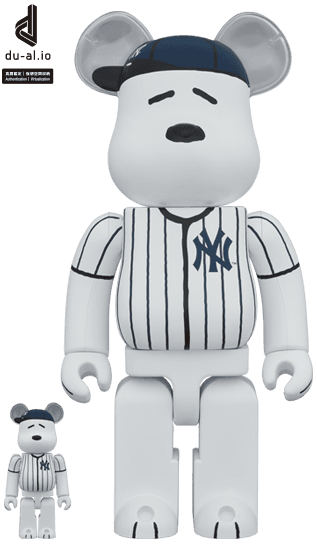 MLB × PEANUTS BE@RBRICK SNOOPY (NEW YORK YANKEES) 100% & 400% collectible