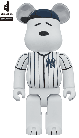 MLB × PEANUTS BE@RBRICK SNOOPY (NEW YORK YANKEES) 1000% collectible