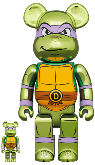 BE@RBRICK DONATELLO CHROME Ver. 100% & 400% collectible