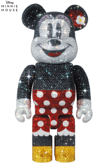 CRYSTAL DECORATE MINNIE MOUSE BE@RBRICK 400% collectible