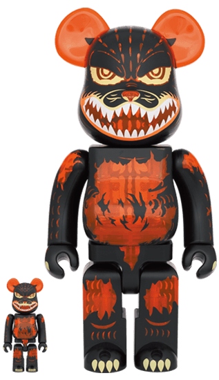BE@RBRICK ゴジラVSデストロイア版 ゴジラ (メルトダウン:クリアオレンジVer.) 100% & 400% collectible