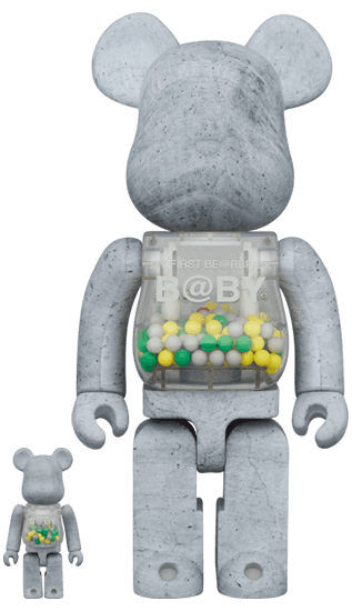 MY FIRST BE@RBRICK B@BY “CONCRETE” 100% & 400% collectible