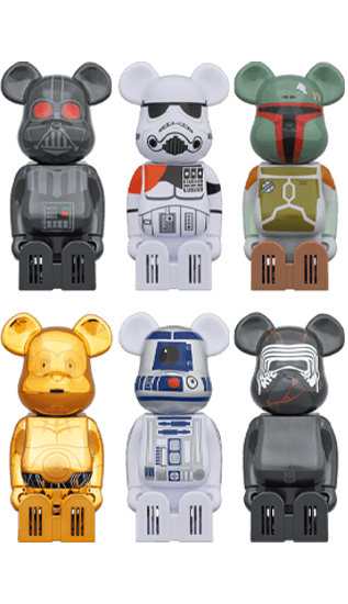 cleverin BE@RBRICK STAR WARS DARTH VADER/SANDTROOPER/BOBA FETT/ C-3PO/R2-D2/KYLO REN collectible