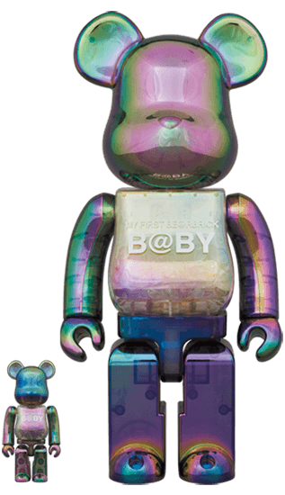 MY FIRST BE@RBRICK BABY CLEAR BLACK CHROME Ver. 100% & 400% collectible