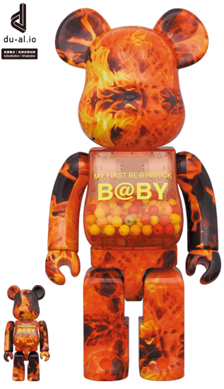 MY FIRST BE@RBRICK B@BY FLAME Ver. 100% & 400% collectible