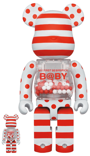 MY FIRST BE@RBRICK B@BY RED & SILVER CHROME Ver. 100% & 400% collectible