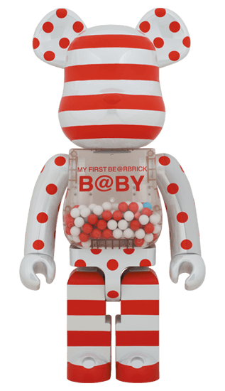 MY FIRST BE@RBRICK B@BY RED & SILVER CHROME Ver.1000% collectible