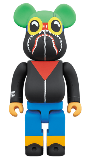 A BATHING APE(R) × HEBRU BRANTLEY × SOCIAL STATUS BE@RBRICK 400% collectible