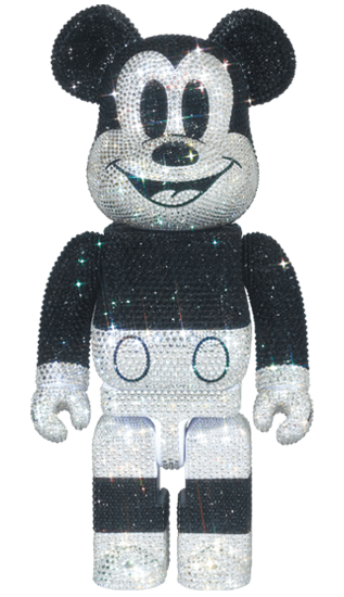 CRYSTAL DECORATE MICKEY MOUSE BE@RBRICK 400% collectible