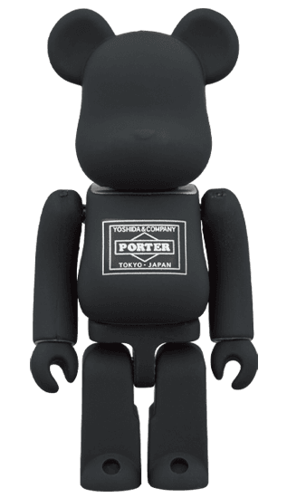 PORTER × BE@RBRICK BLACK/SILVER 100% collectible