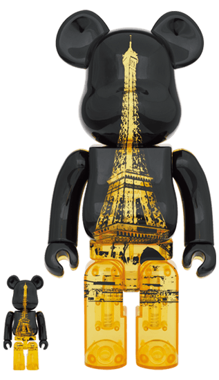 BE@RBRICK EIFFEL TOWER GOLDEN GOWN Ver. 100% & 400% collectible
