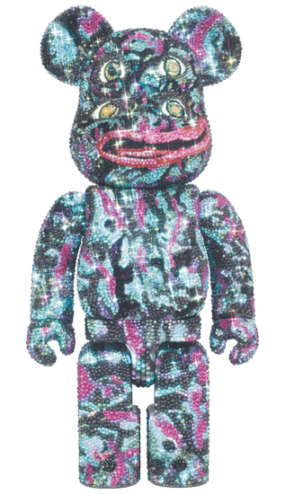 CRYSTAL DECORATE BE@RBRICK NAGNAGNAG FOUR EYES 400% collectible