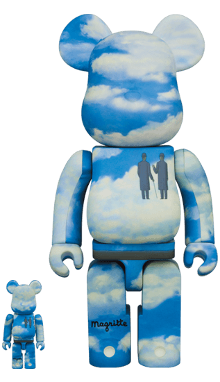 BE@RBRICK Rene Magritte "La Reconaissance Infinie (Infinite Recognition) 1963/ The Castle of the Pyrenees" 100% & 400% collectible