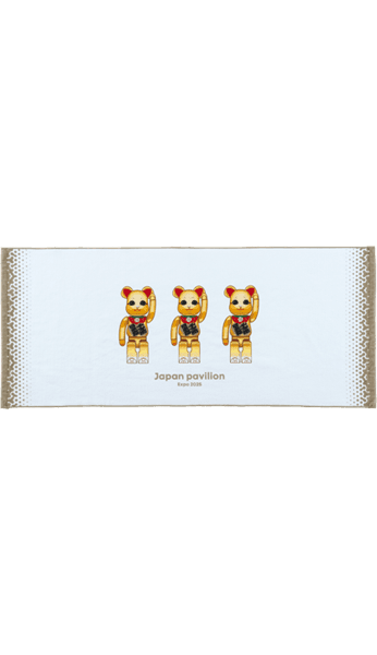 大阪・関西万博 BE@RBRICK グッズ BE@RBRICK フェイスタオル(maneki-neko) collectible