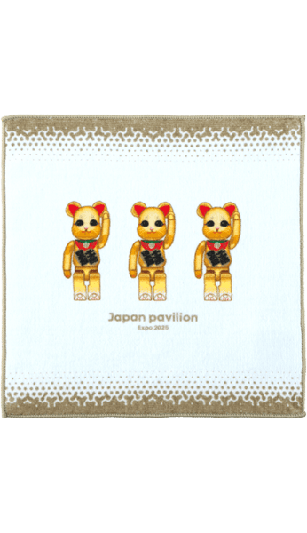 大阪・関西万博 BE@RBRICK グッズ BE@RBRICK タオルハンカチ(maneki-neko) collectible