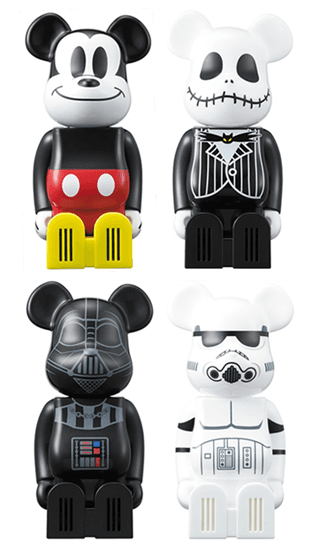 Cleverin x BE@RBRICK ミッキーマウス/ジャック・スケリントン/ダース・ベイダー/ストームトルーパー collectible