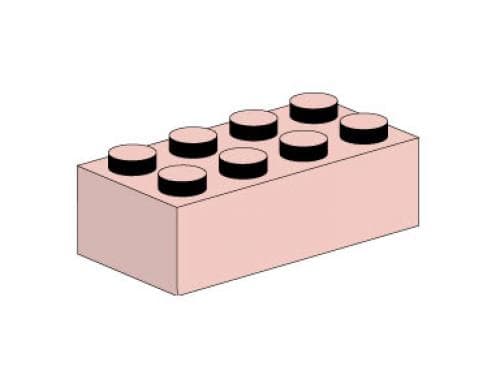 2 x 4 Sand Red Bricks collectible