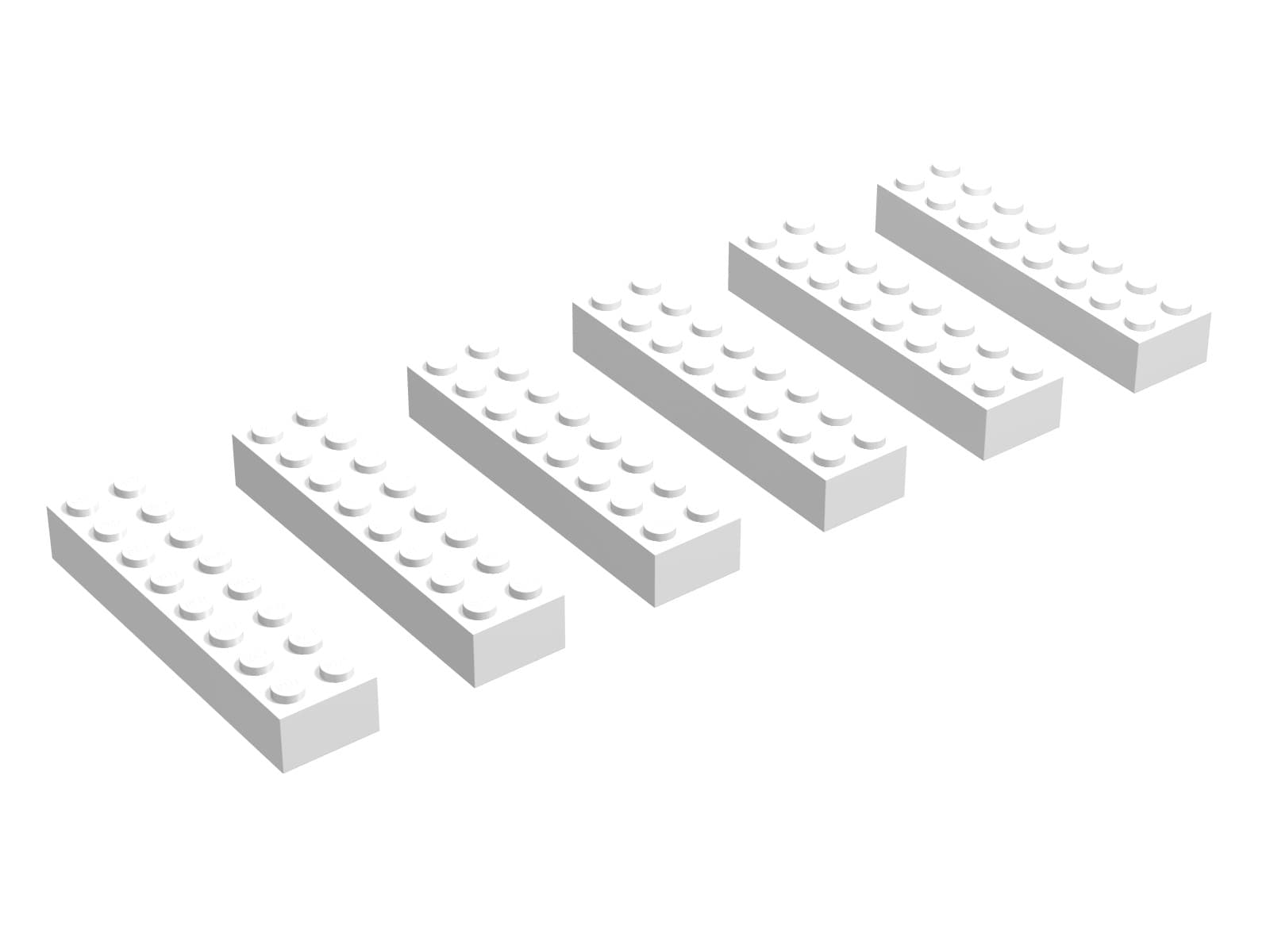 2 x 8 Bricks, White (EUR/UK/AUS) collectible