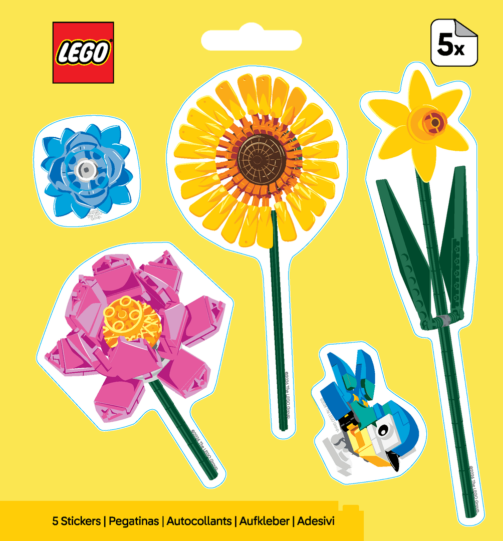 Botanicals Bird Bouquet Stickers collectible