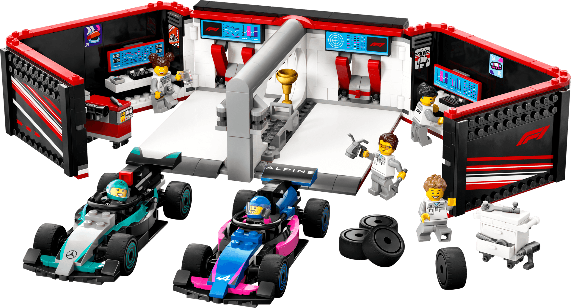 F1 Garage & Mercedes-AMG & Alpine Cars collectible