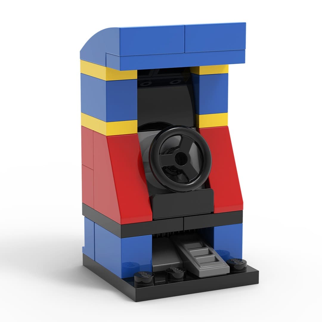 Arcade driving game collectible