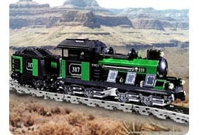 Large Train Engine with Tender Green collectible